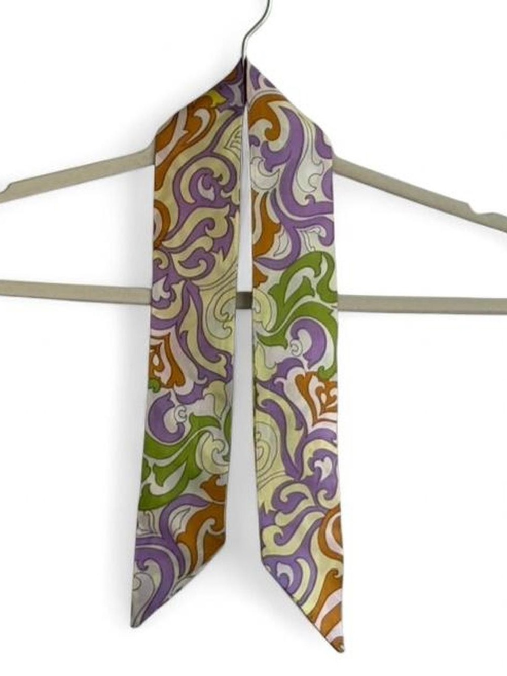 Retro Paisley Swirl Print Skinny Scarf/Headband